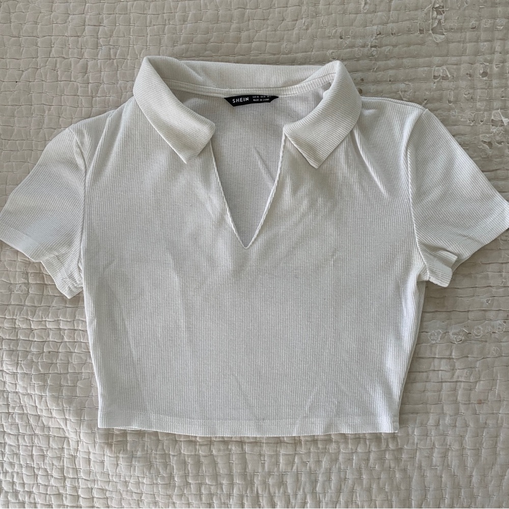 Collared Crop Top